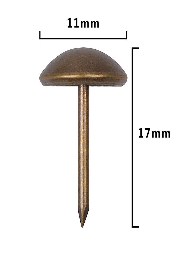 FUCAS Upholstery Tacks Furniture Nails Pins 150pcs (Antique Brass) - Image 4